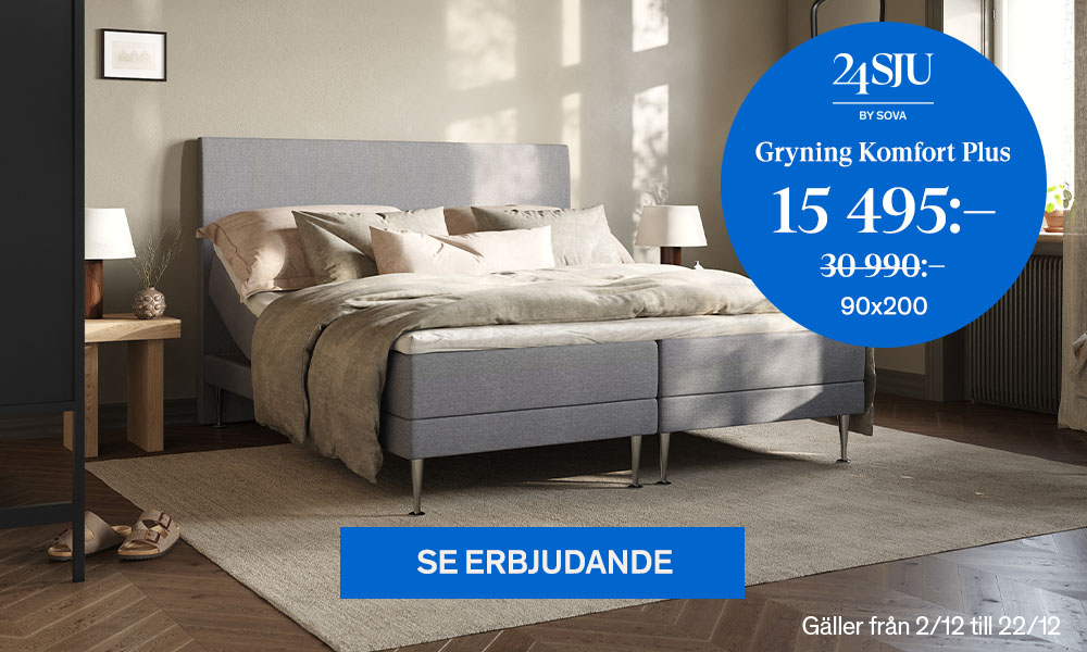 24SJU Gryning Komfort Plus Ställbar säng 15 495:-